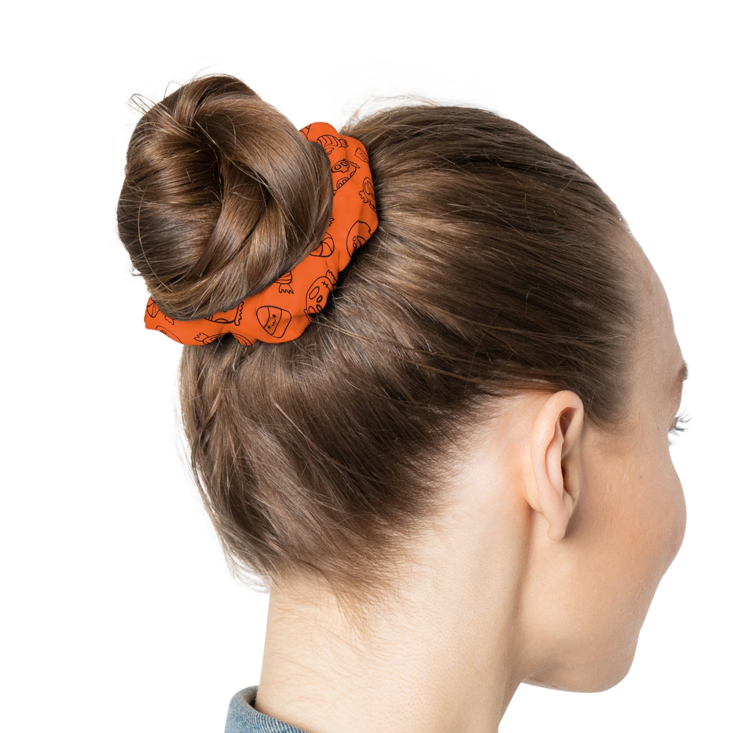 Windsor Wonders Orange Halloween Candy Scrunchie