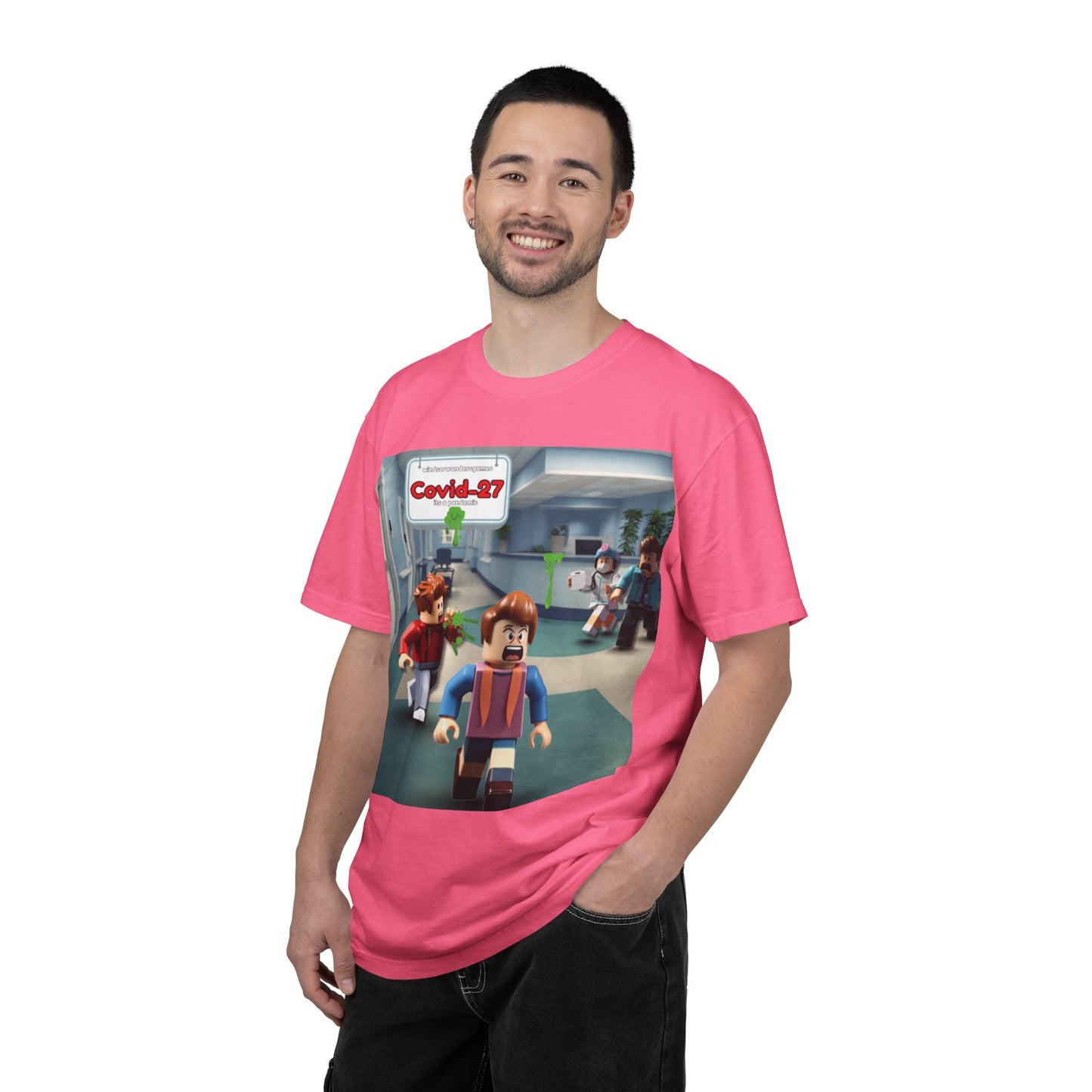 Covid-27 Pandemic Panic T-Shirt | Blocky Characters