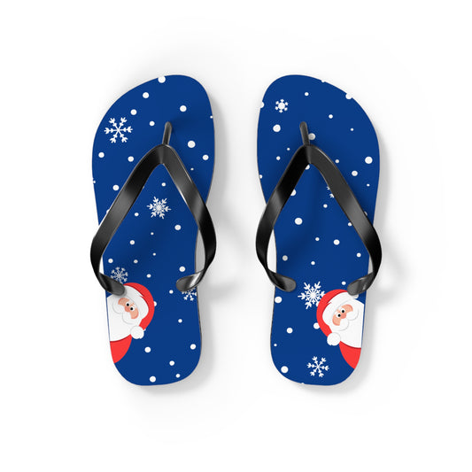 Santa's Watching Flip Flops