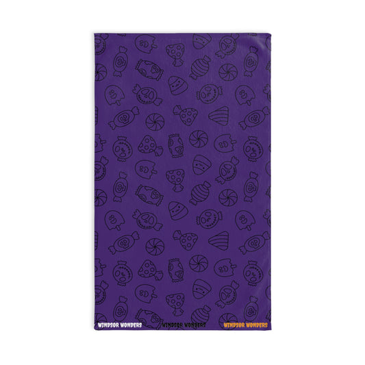 Windsor Wonders Purple Halloween Candy Hand Towel