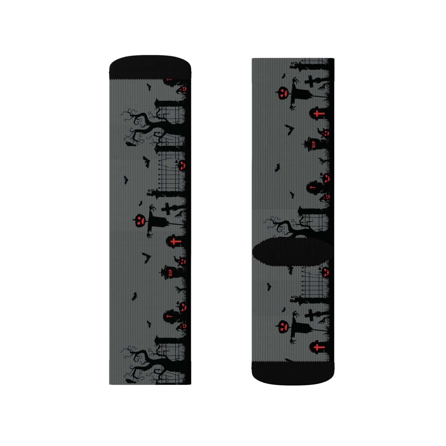 Windsor Wonders Dark Grey Graveyard Sublimation Socks