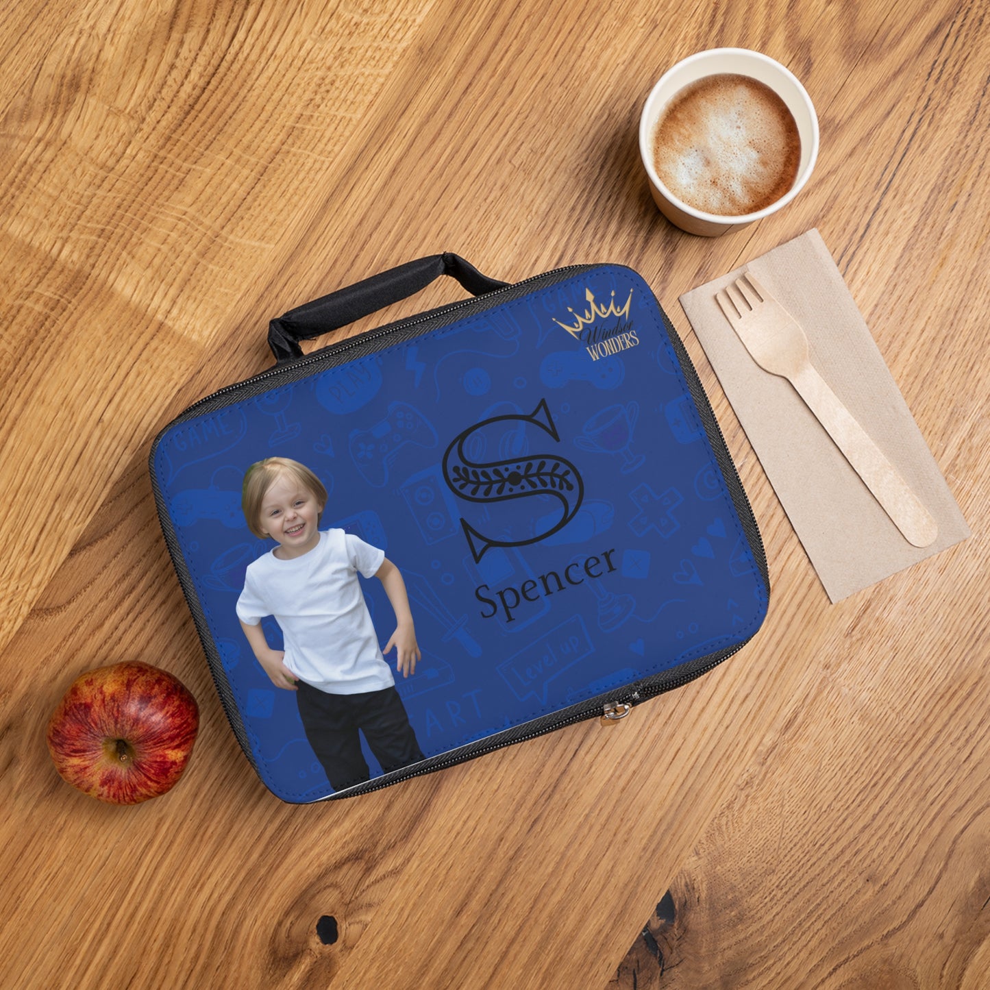 Spencer Lunch Bag for Kids, Custom Insulated Lunchbox, Cute Snack Carrier, Perfect for School