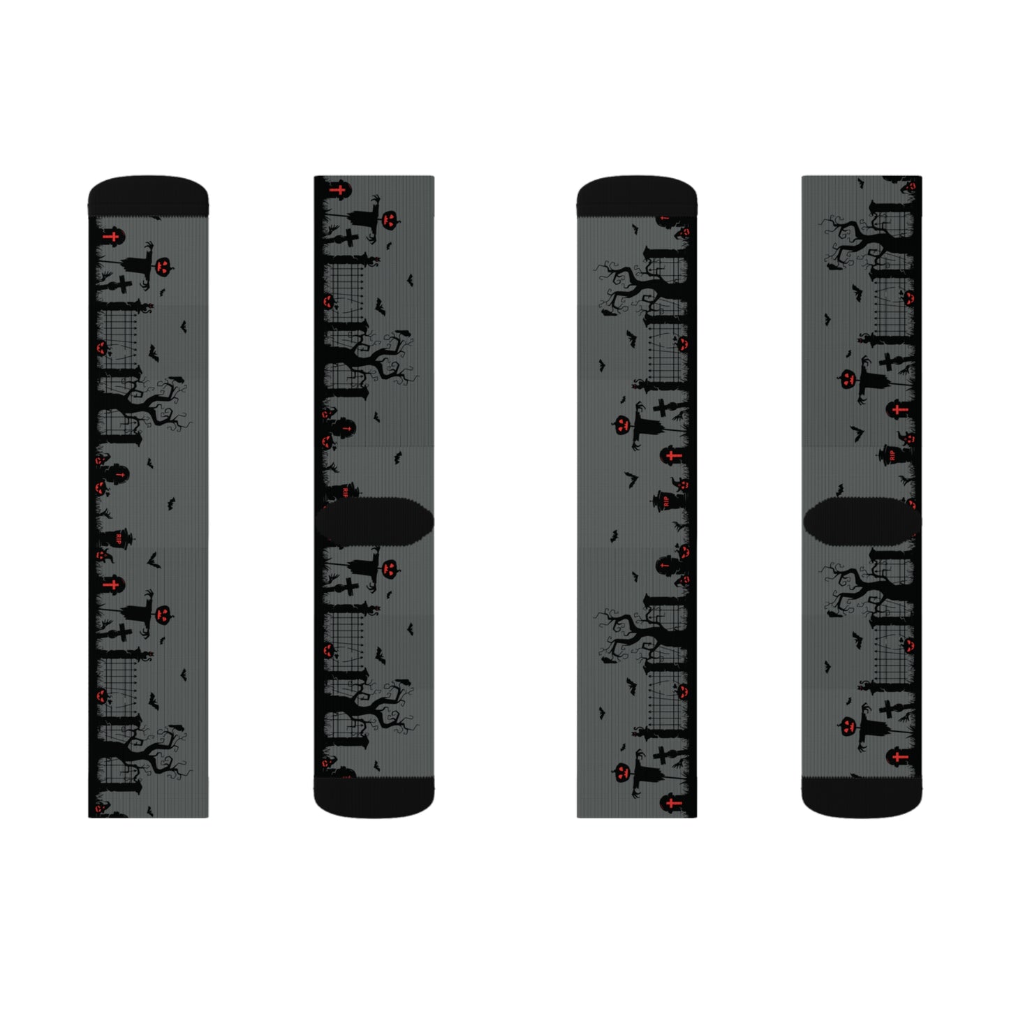 Windsor Wonders Dark Grey Graveyard Sublimation Socks