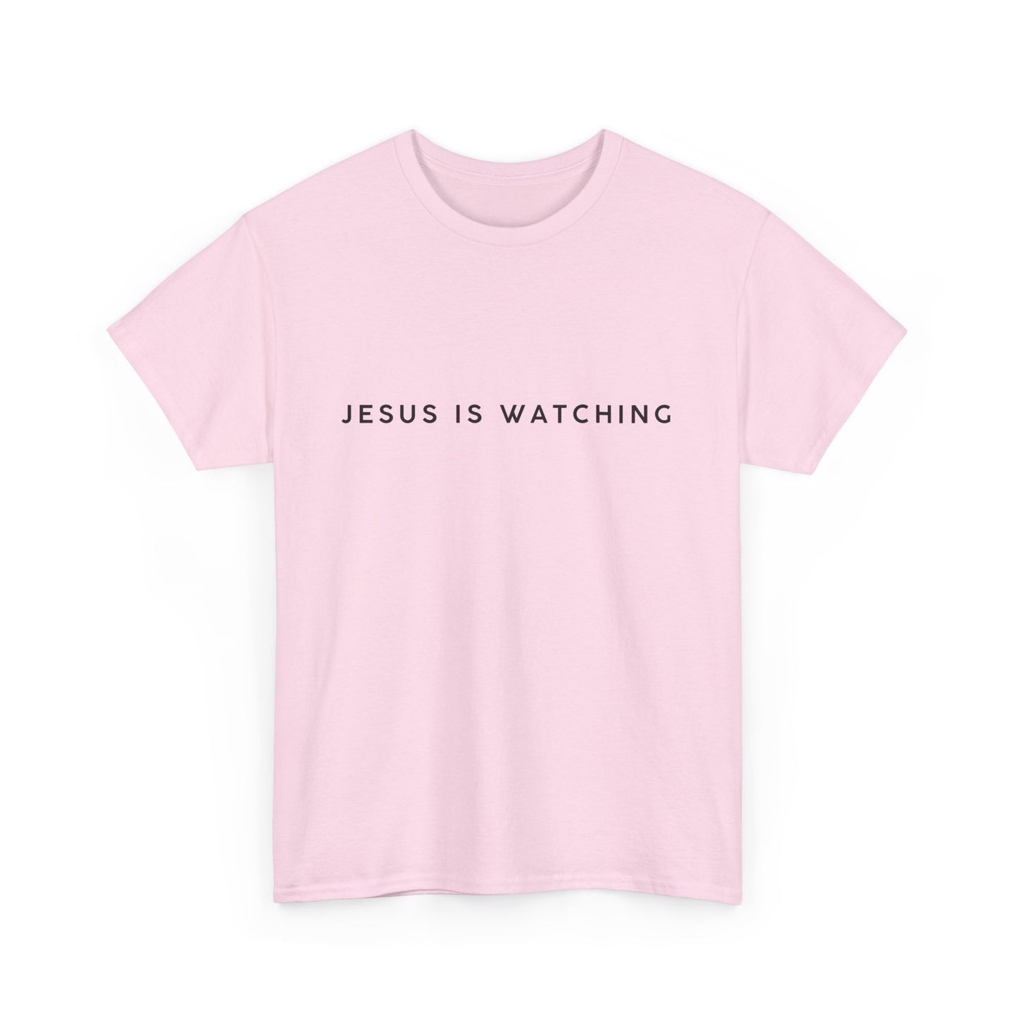 Funny Religious T-Shirt, Jesus is Watching Tee, Humorous Christian Apparel, Gift for Believers, Unique Faith-Based Clothing
