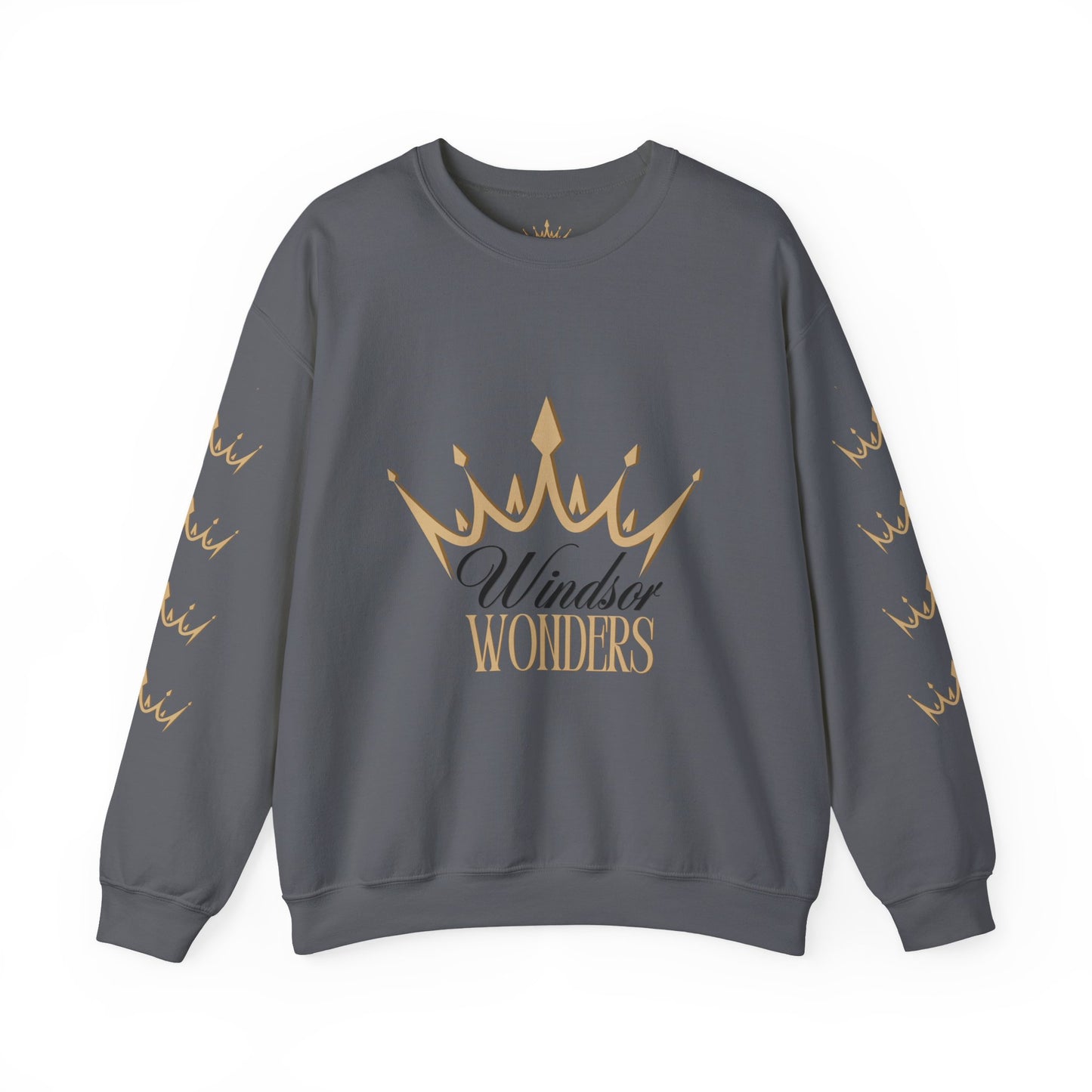 Windsor Wonders Crown Sweatshirt, Cozy Unisex Crewneck for Celebrations, Perfect Gift for Birthdays, Holidays, or Casual Wear