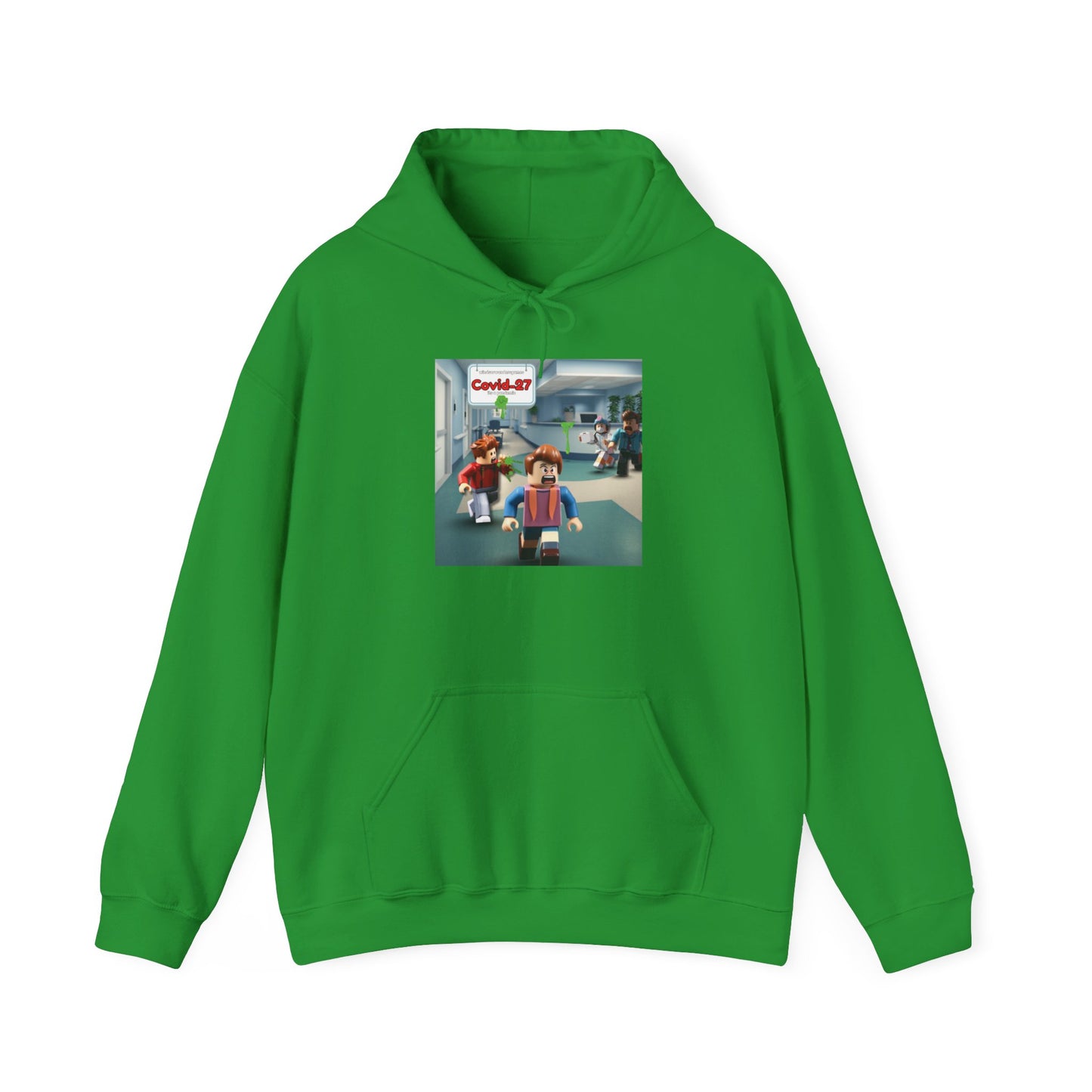 COVID-27 Pandemic Panic Hoodie | Pixel Game Scene