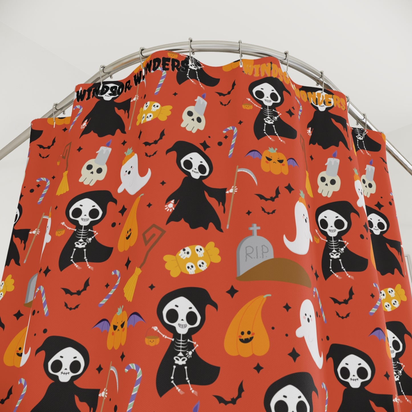 Windsor Wonders Reaper Halloween Shower Curtain
