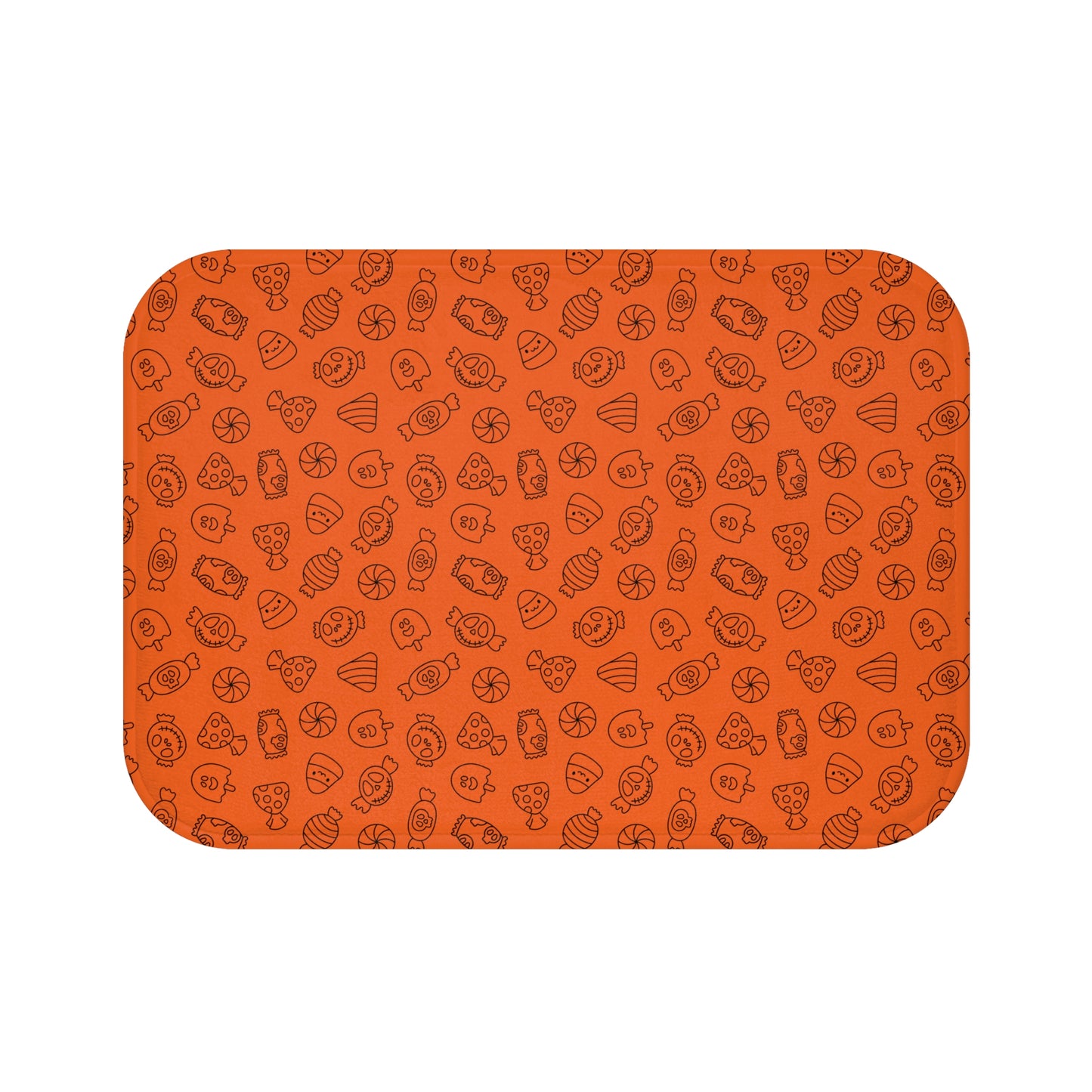 Windsor Wonders Orange Halloween Candy Bath Mat
