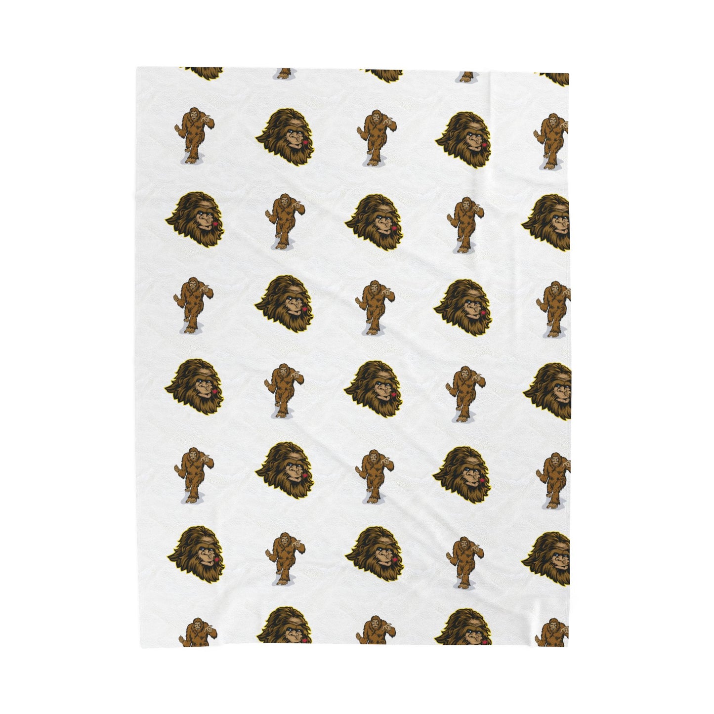 Cozy White Velveteen Plush Blanket with Playful Big Foot Prints, Soft Throw, Perfect for Lounging, Gifts, Home Decor