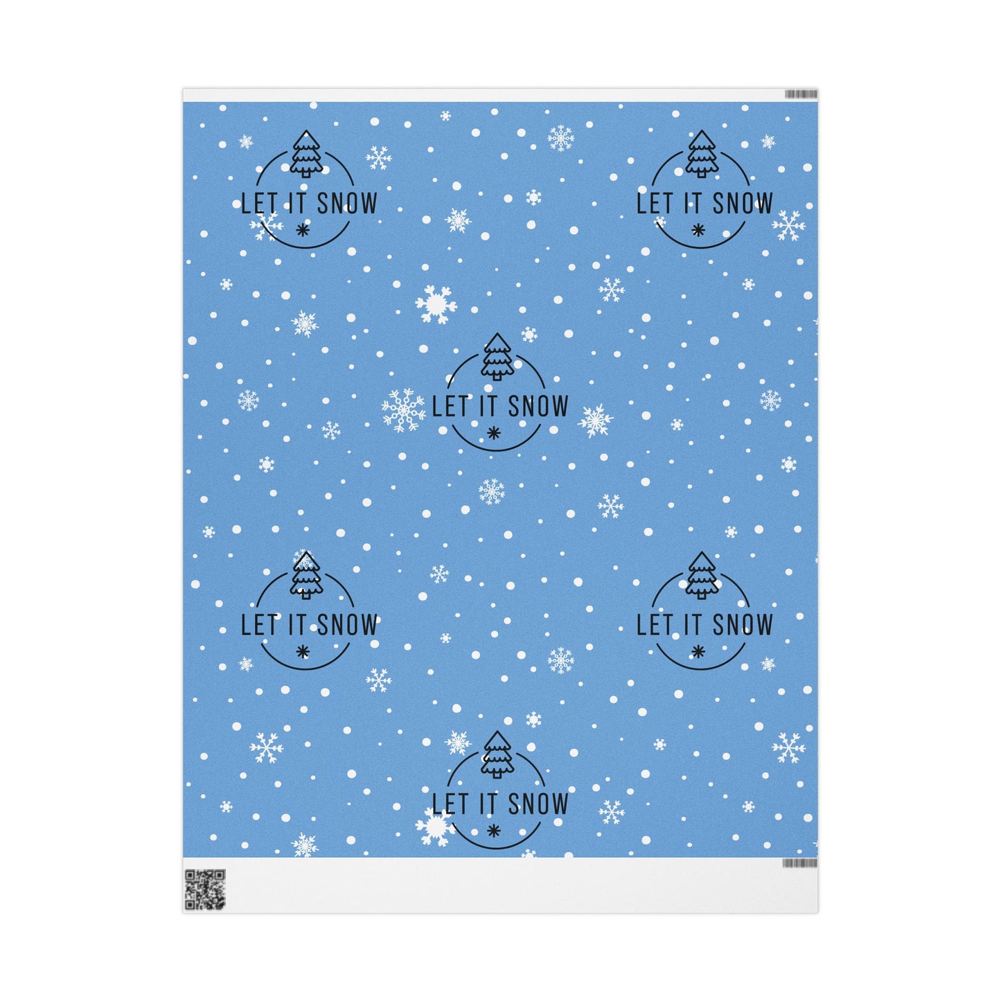 Let It Snow Light Blue Wrapping Papers