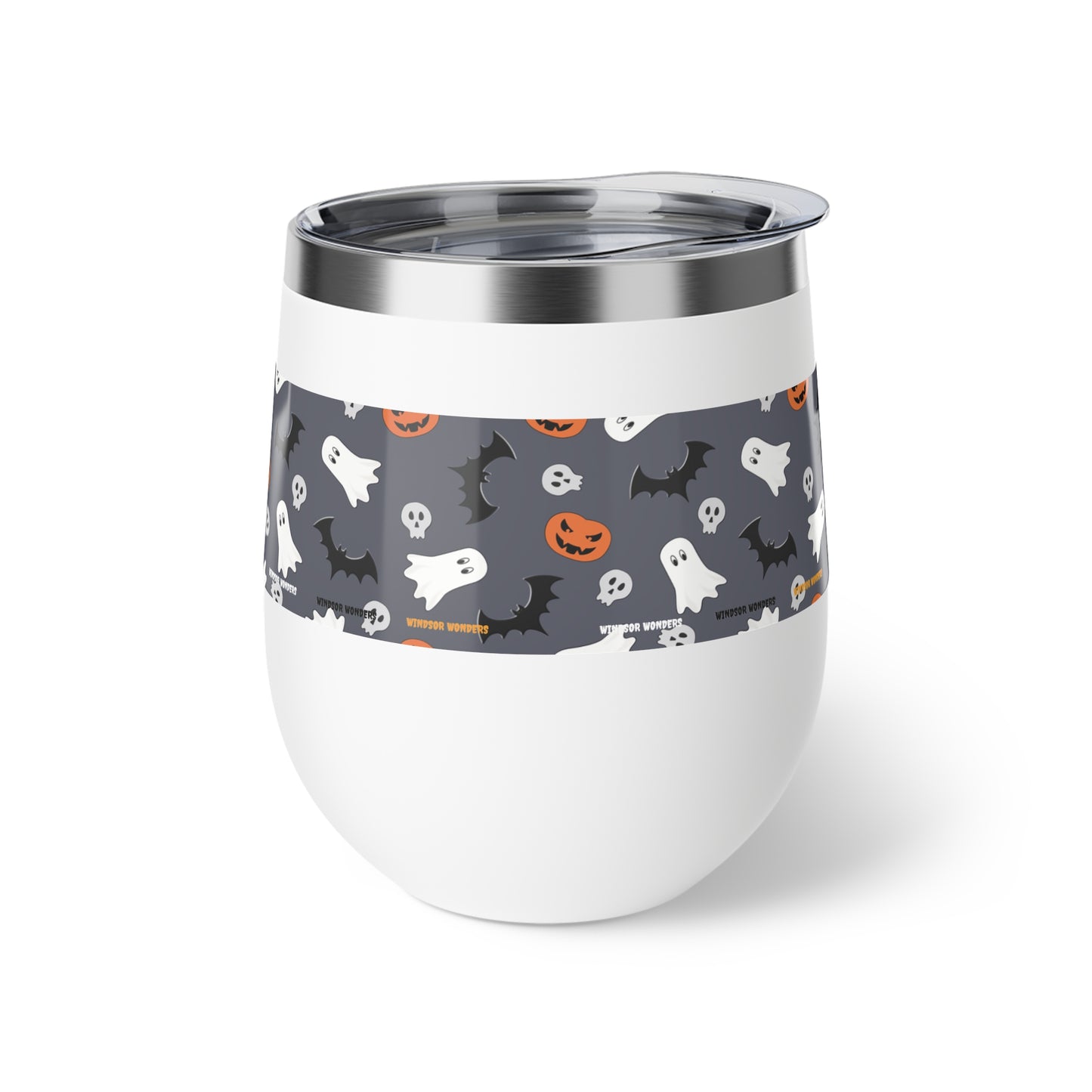 Windsor Wonders Dark Grey Halloween Copper Vacuum Insulated Cup, 12oz