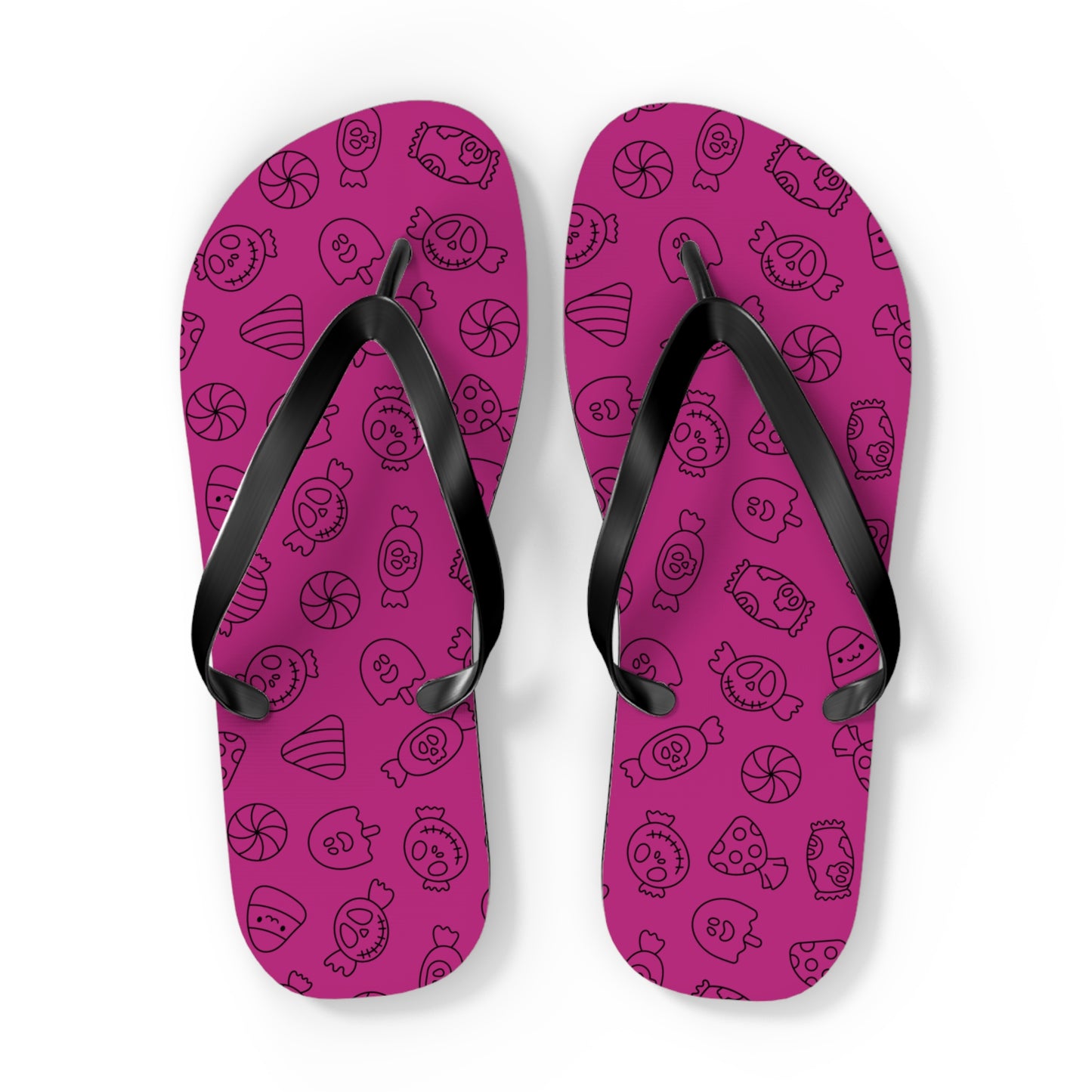 Windsor Wonders Pink Halloween Candy Flip Flops