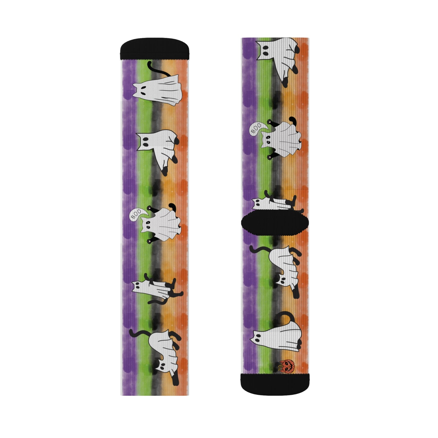 Windsor Wonders Halloween Ghost Cats Sublimation Socks