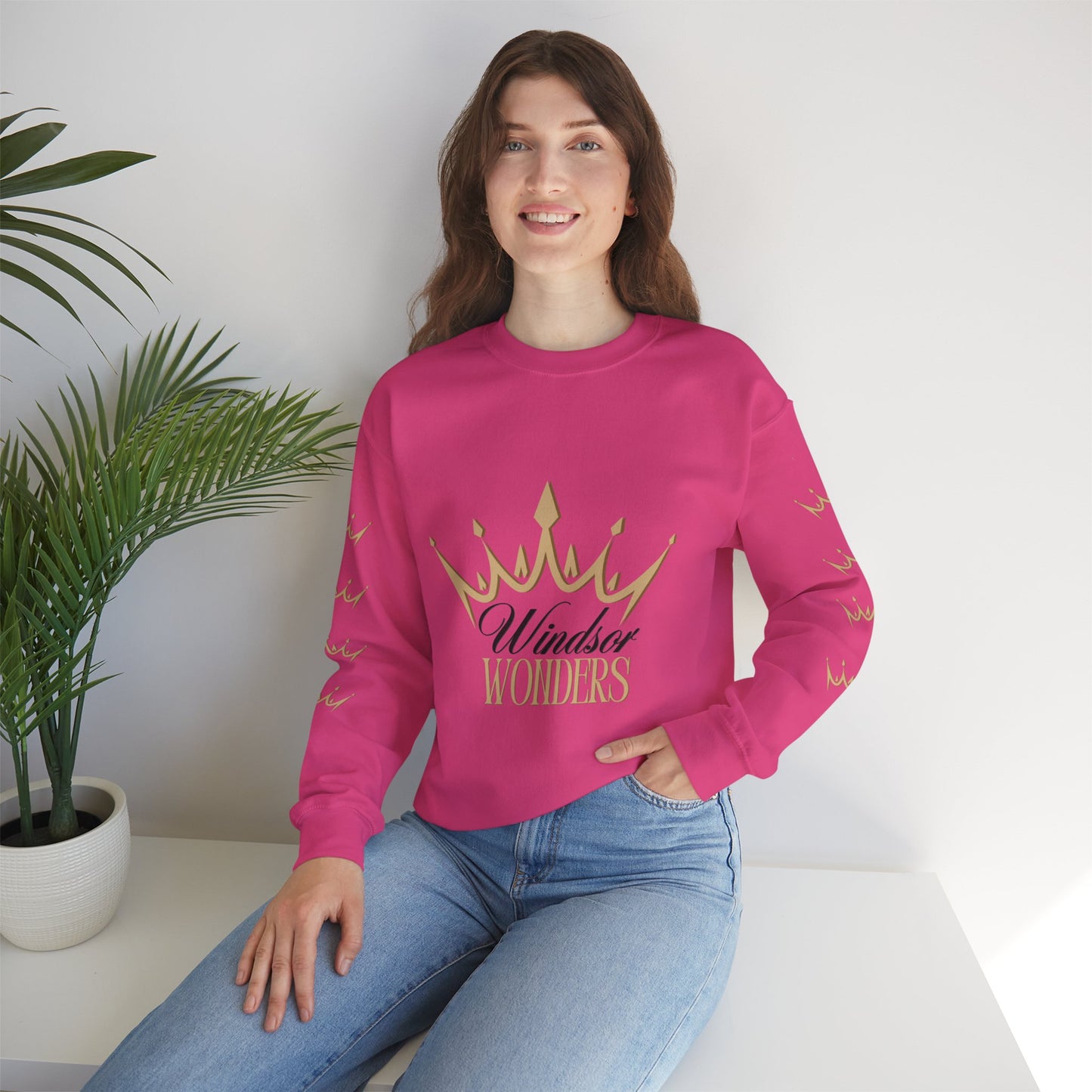 Windsor Wonders Crown Sweatshirt, Cozy Unisex Crewneck for Celebrations, Perfect Gift for Birthdays, Holidays, or Casual Wear