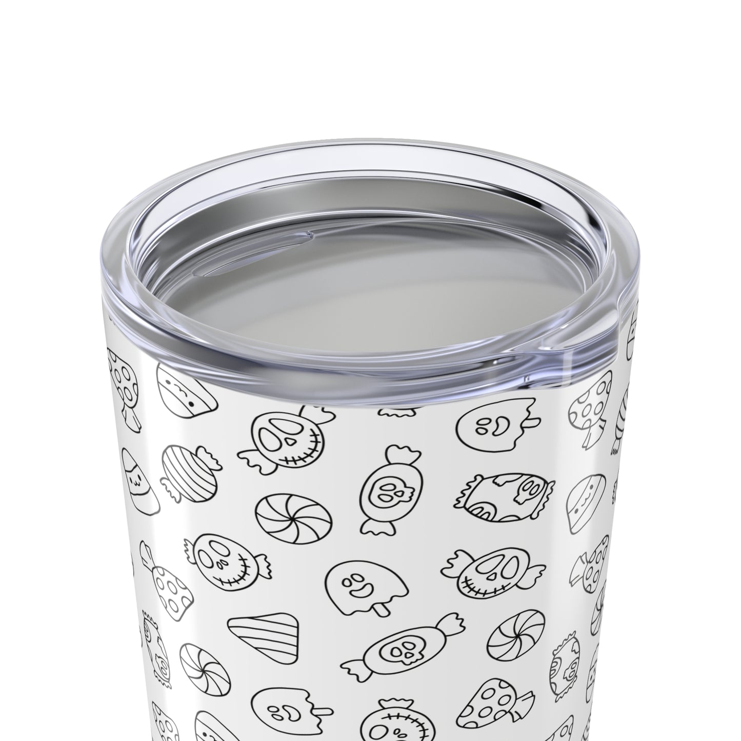 White Halloween Candy Tumbler 20oz