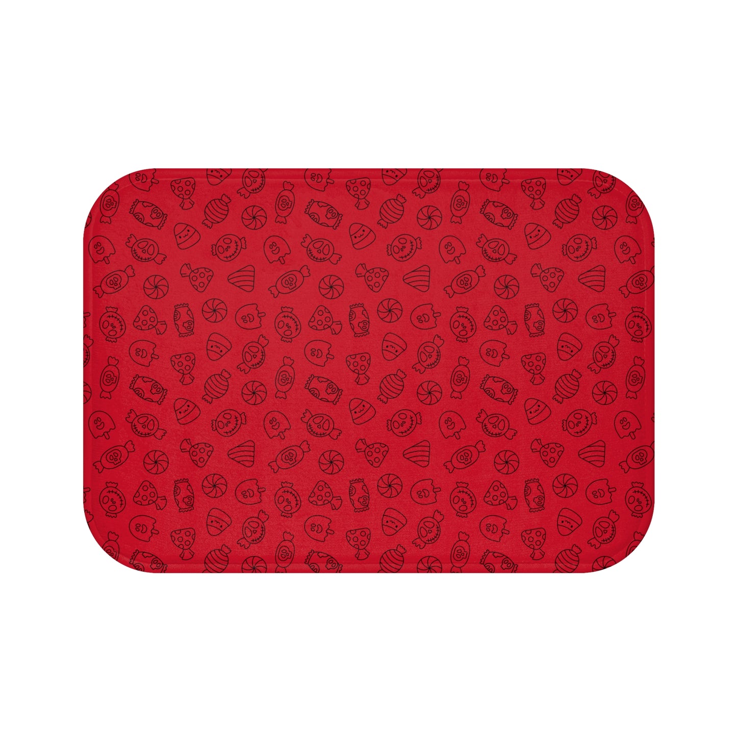 Windsor Wonders Dark Red Halloween Candy Bath Mat