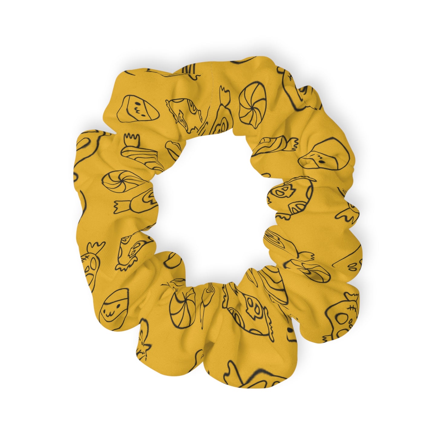Windsor Wonders Yellow Halloween Candy Scrunchie