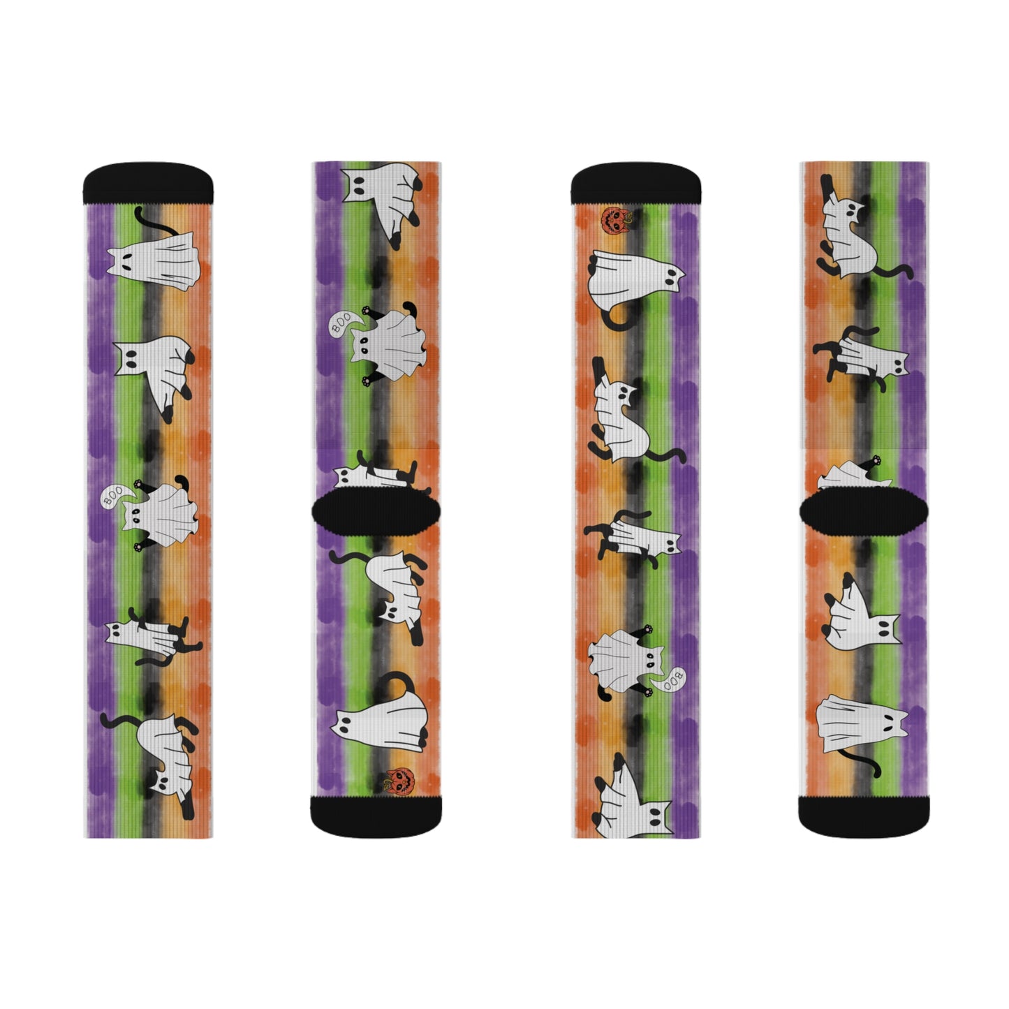 Windsor Wonders Halloween Ghost Cats Sublimation Socks