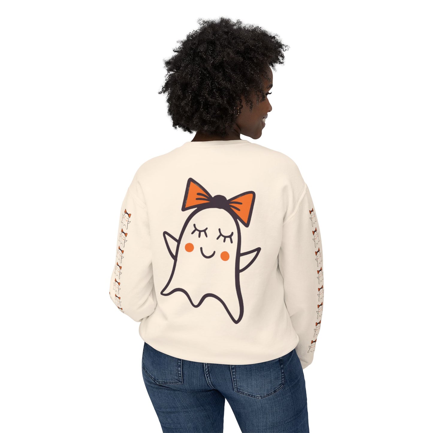 Cute Ghosts Unisex Lightweight Crewneck Sweatshirt