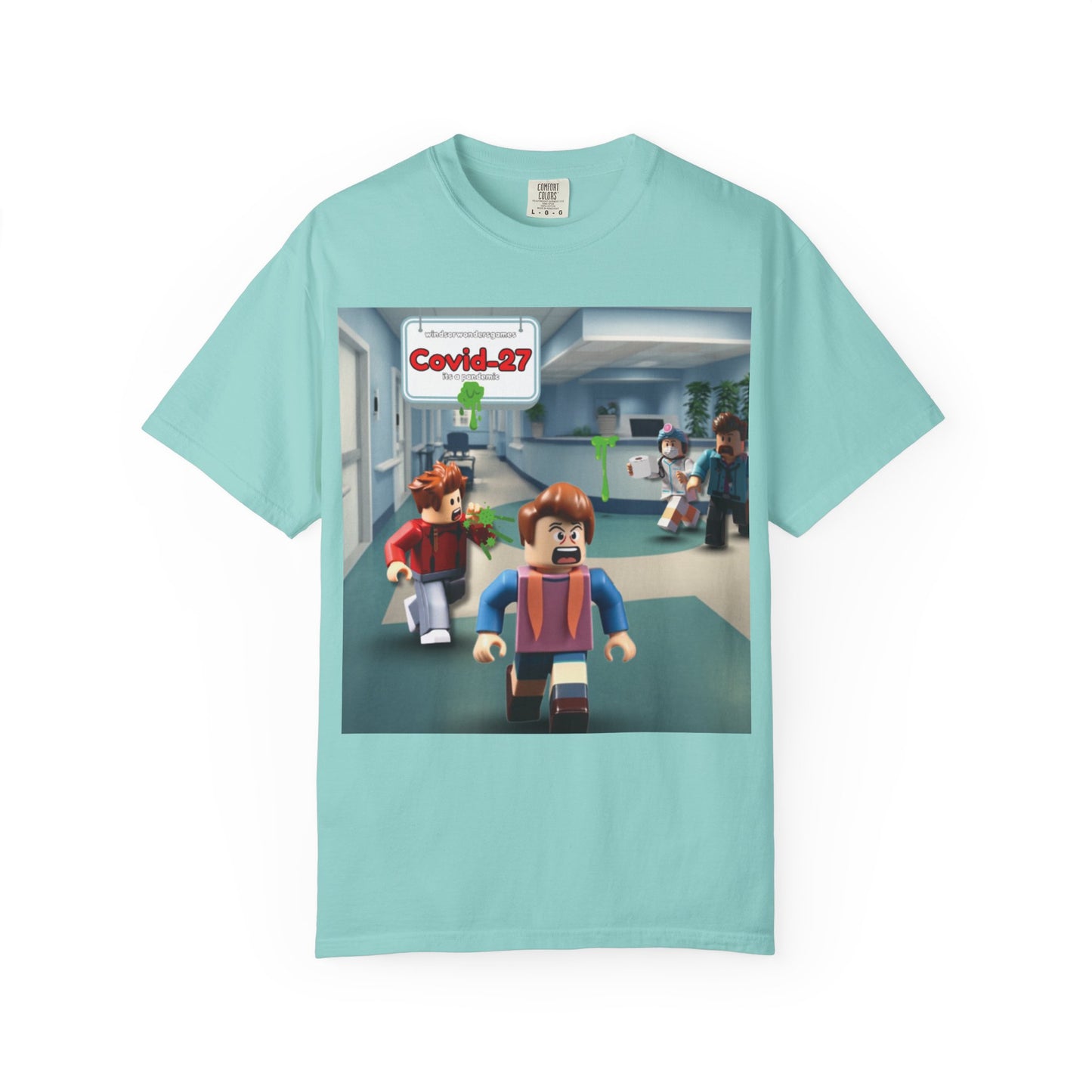 Covid-27 Pandemic Panic T-Shirt | Blocky Characters