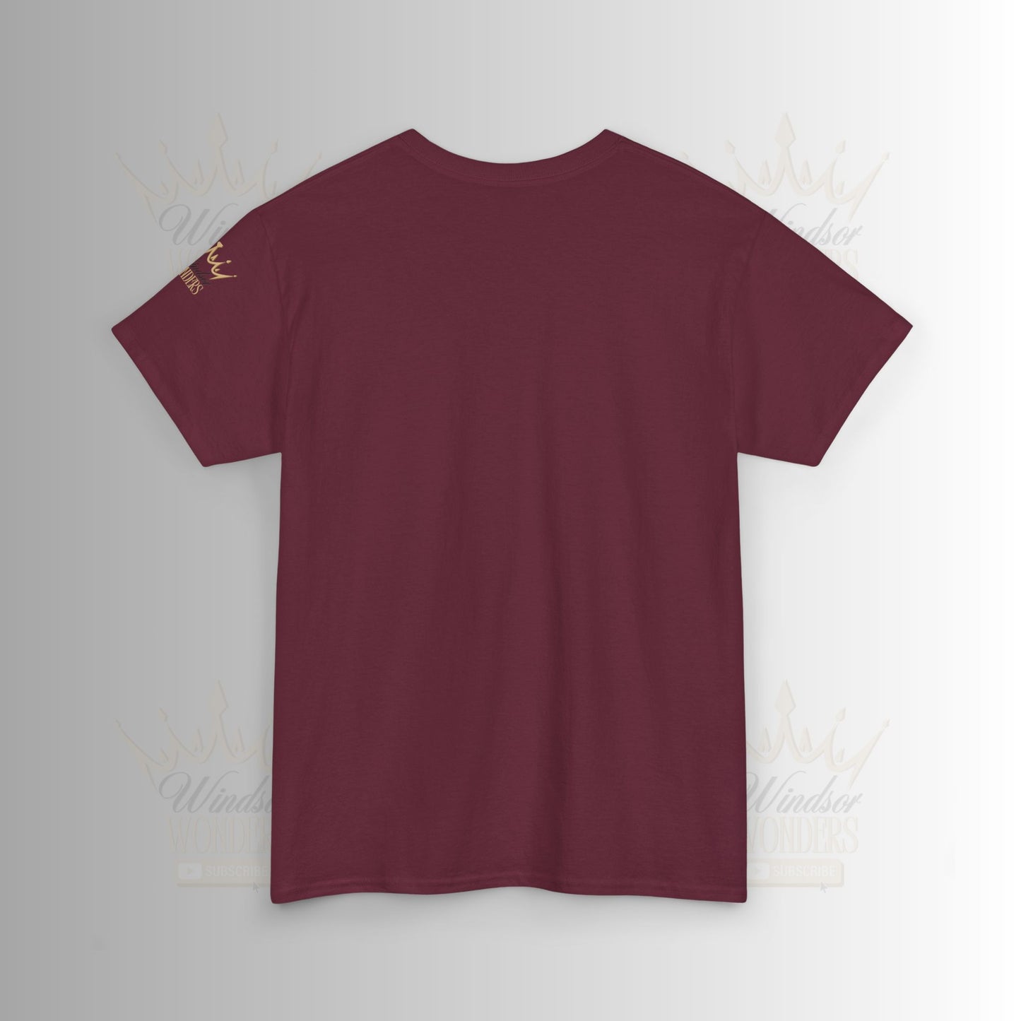 Windsor Wonders Crown Tee | Gold Graphic T-Shirt, Unisex Casual Wear, Birthday Gift, Royalty Theme, Comfortable Fashion