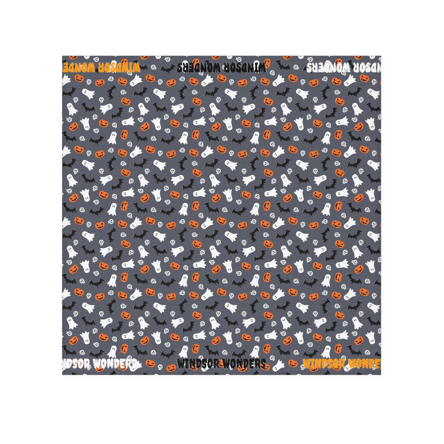 Windsor Wonders Dark Grey Halloween Face Towel