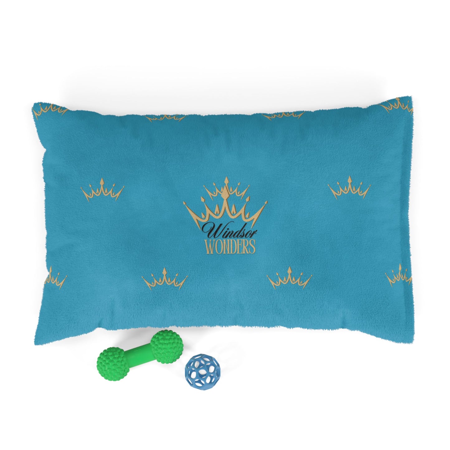 Windsor Wonders Crown Turquoise Pet Bed for Cozy Cats and Dogs - Crown Design, Pet Accessories, Dog Bed, Cat Bed, Unique Pet Gifts, Comfy Dog Cushion