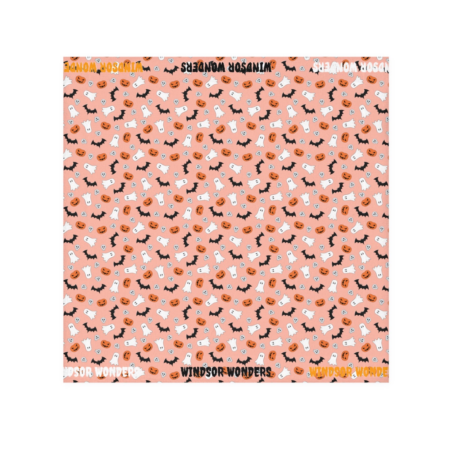 Windsor Wonders Orange Halloween Face Towel