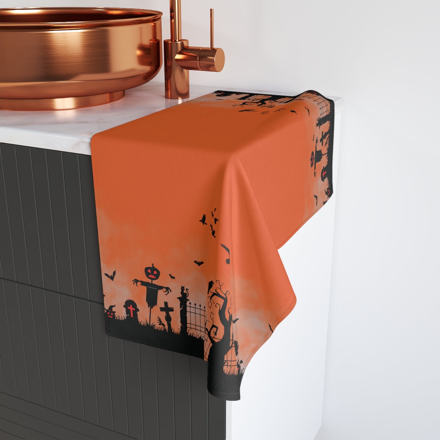 Windsor Wonders Orange Graveyard Hand Towel