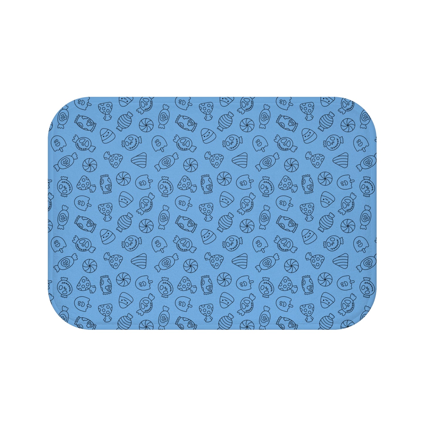 Windsor Wonders Light Blue Halloween Candy Bath Mat
