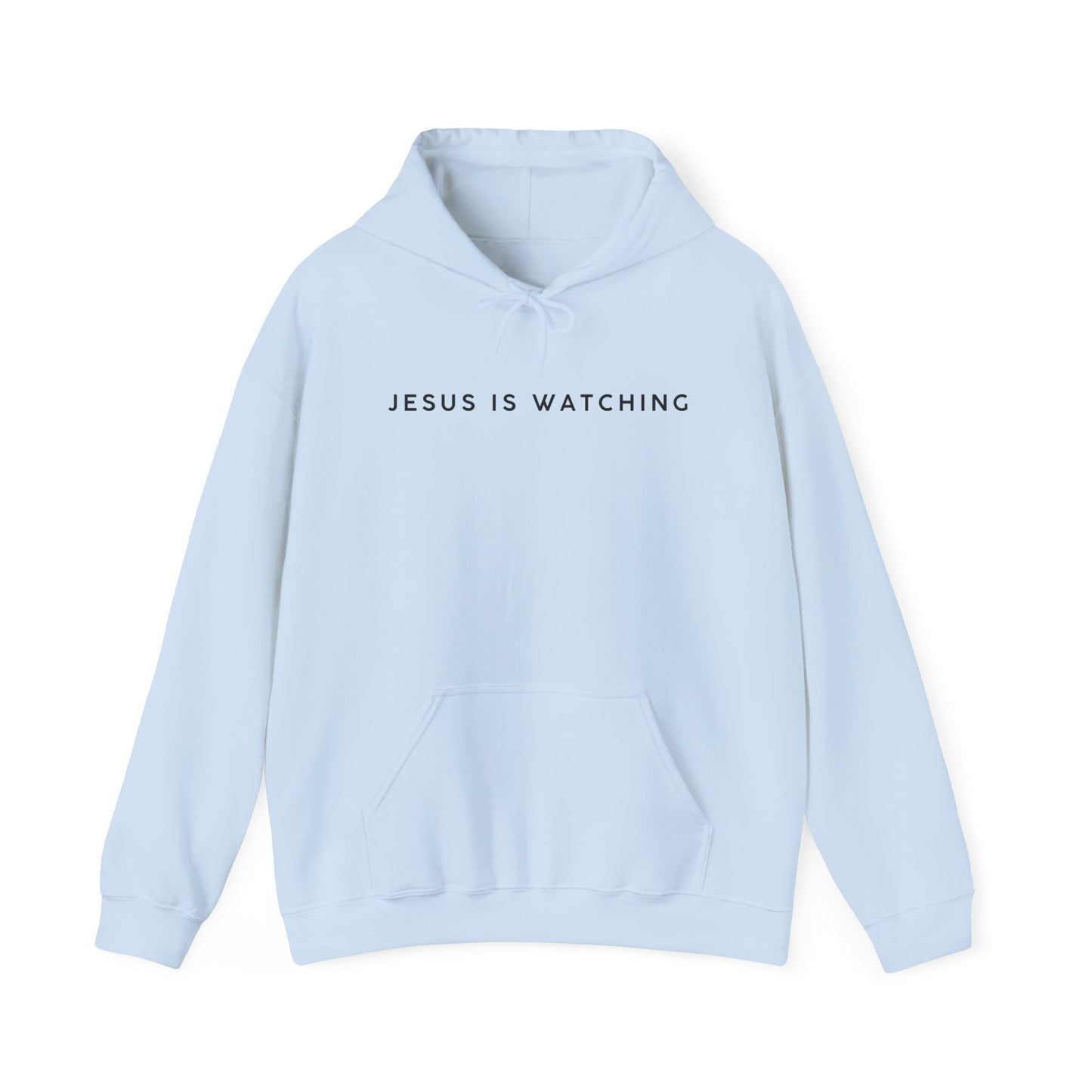 Jesus is Watching Hoodie | Unisex Heavy Blend Sweatshirt, Humorous Christian Apparel, Religious Gift, Casual Wear, Unique Streetwear