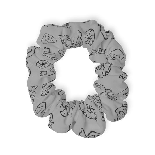 Windsor Wonders Light Grey Halloween Candy Scrunchie