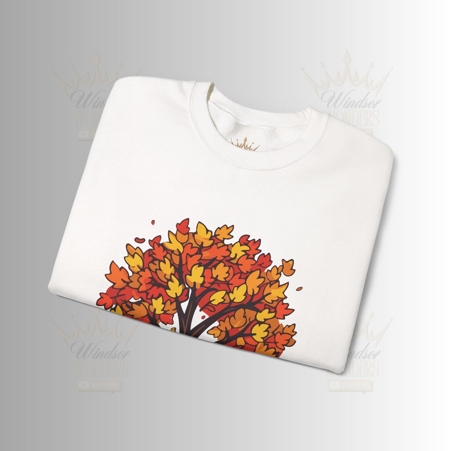 Autumnal Leaves Sweatshirt - Cozy Fall Crewneck for Nature Lovers, Perfect Gift for Thanksgiving, Casual Wear, and Seasonal Celebrations