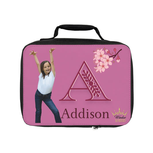 Pink custom lunch bag