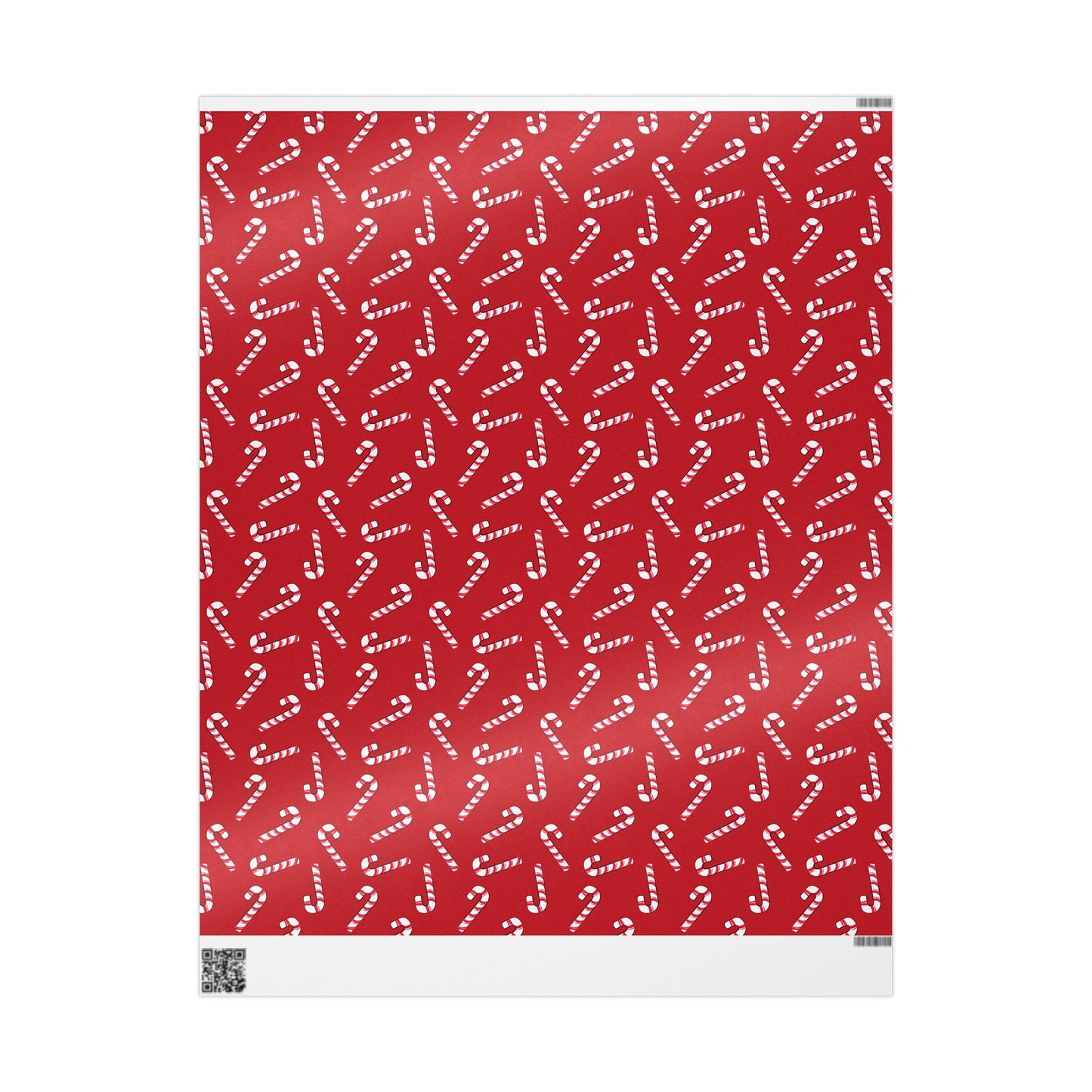 Dark Red Candy Cane Wrapping Papers