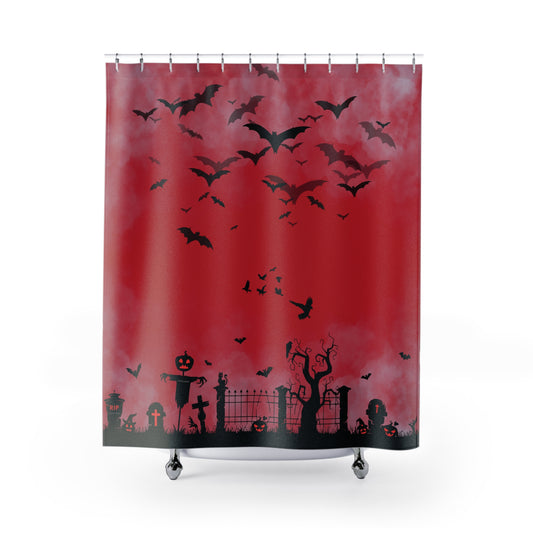 Windsor Wonders Red Graveyard Shower Curtains
