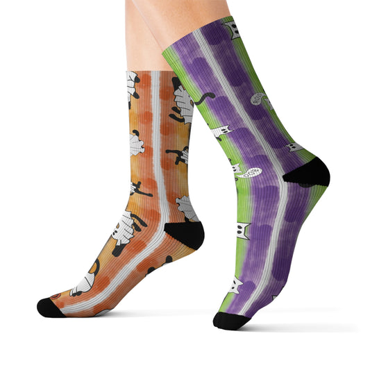 Windsor Wonders Halloween Ghost Cats Sublimation Socks