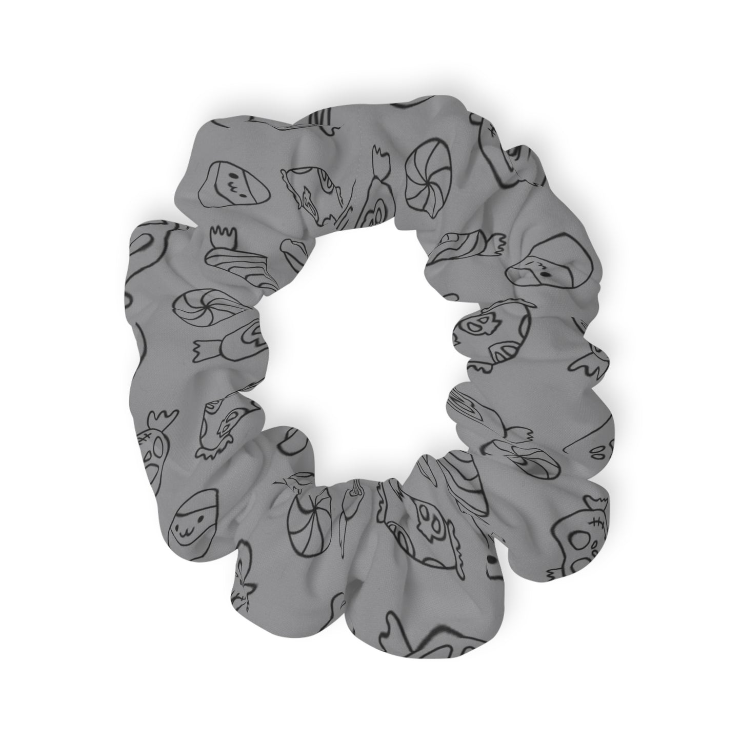 Windsor Wonders Grey Halloween Candy Scrunchie