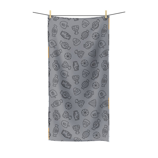 Windsor Wonders Grey Halloween Candy Polycotton Towel