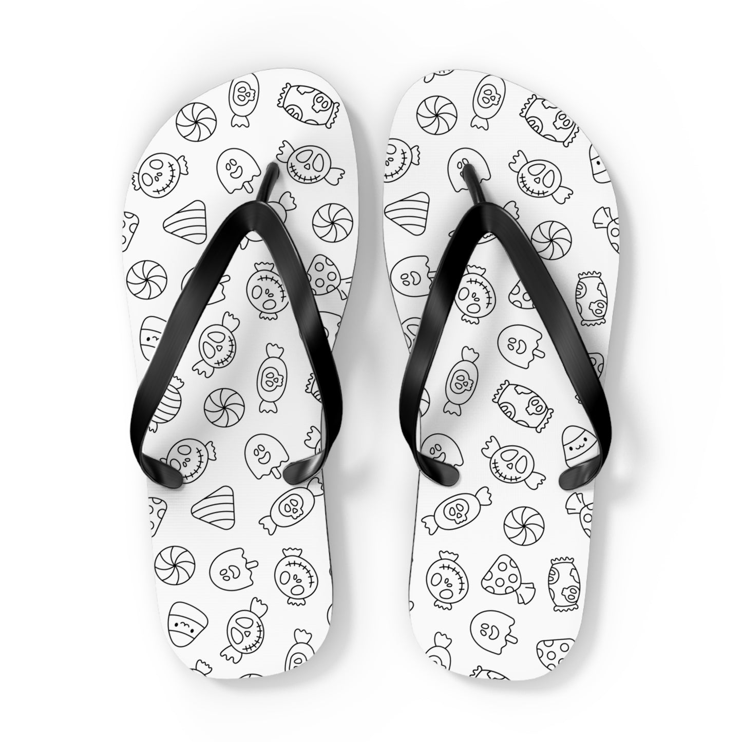 Windsor Wonders White Halloween Candy Flip Flops