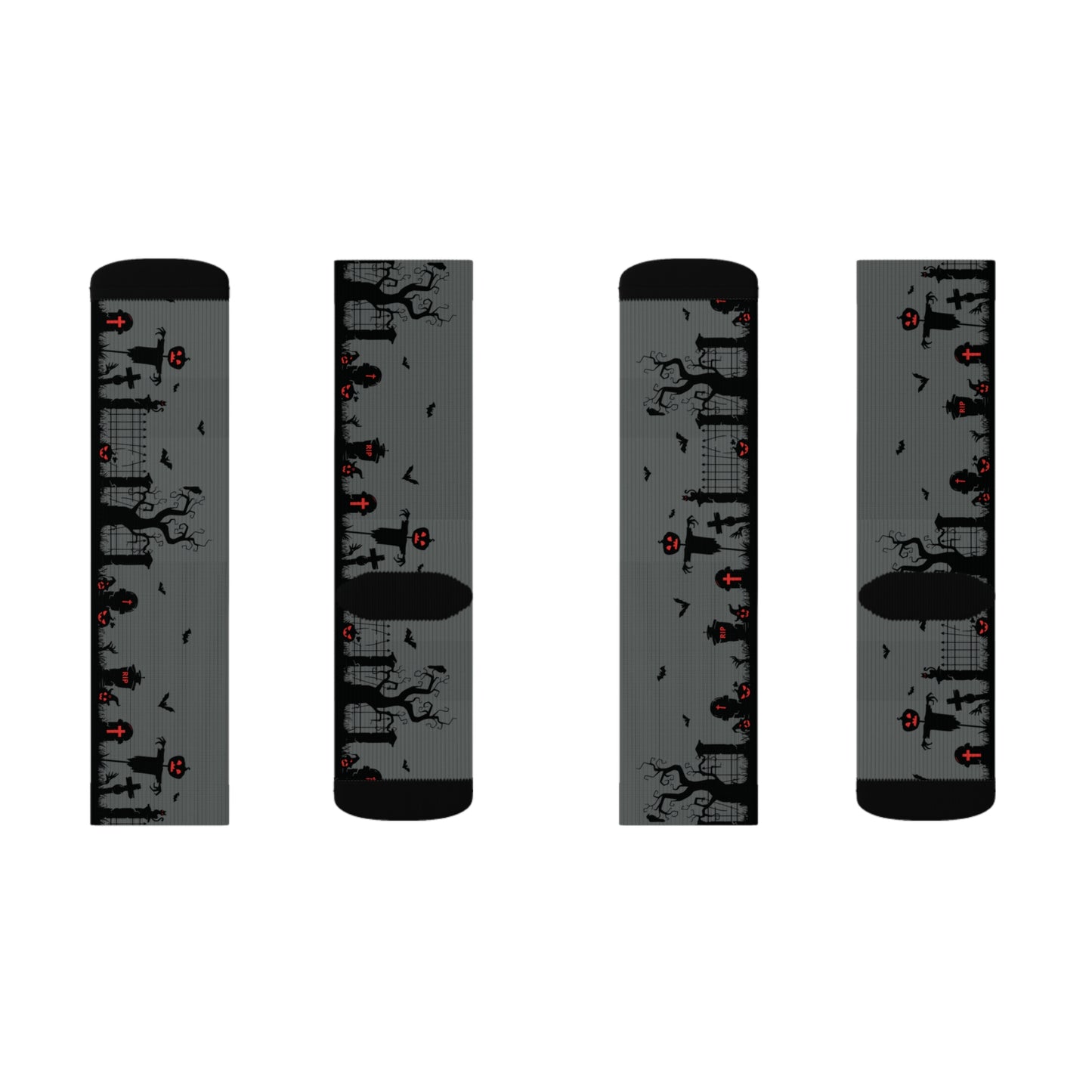 Windsor Wonders Dark Grey Graveyard Sublimation Socks
