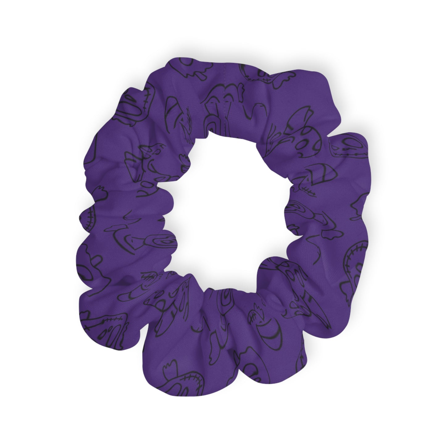 Windsor Wonders Dark Purple Halloween Candy Scrunchie