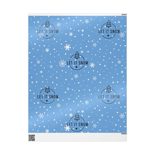 Let It Snow Light Blue Wrapping Papers