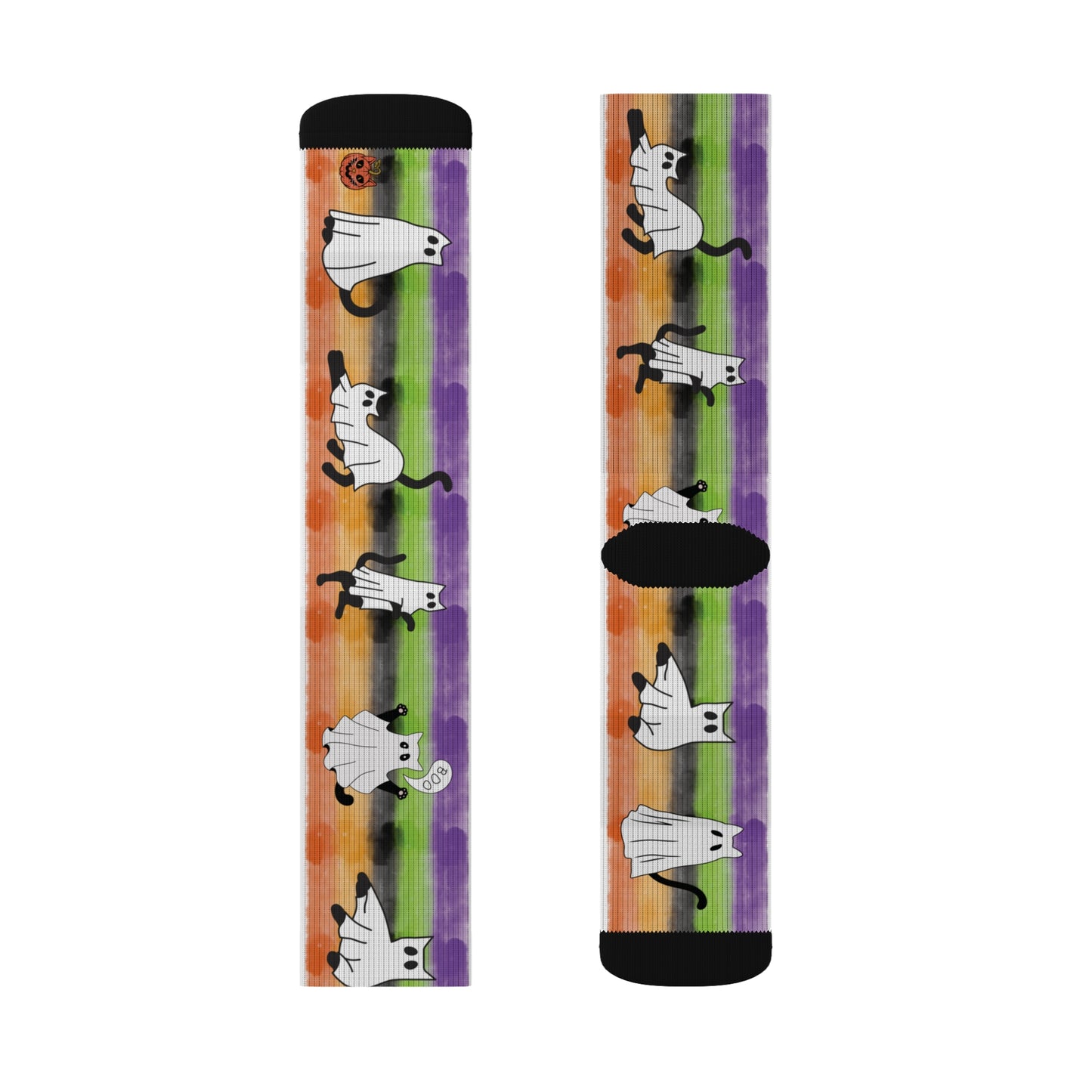 Windsor Wonders Halloween Ghost Cats Sublimation Socks
