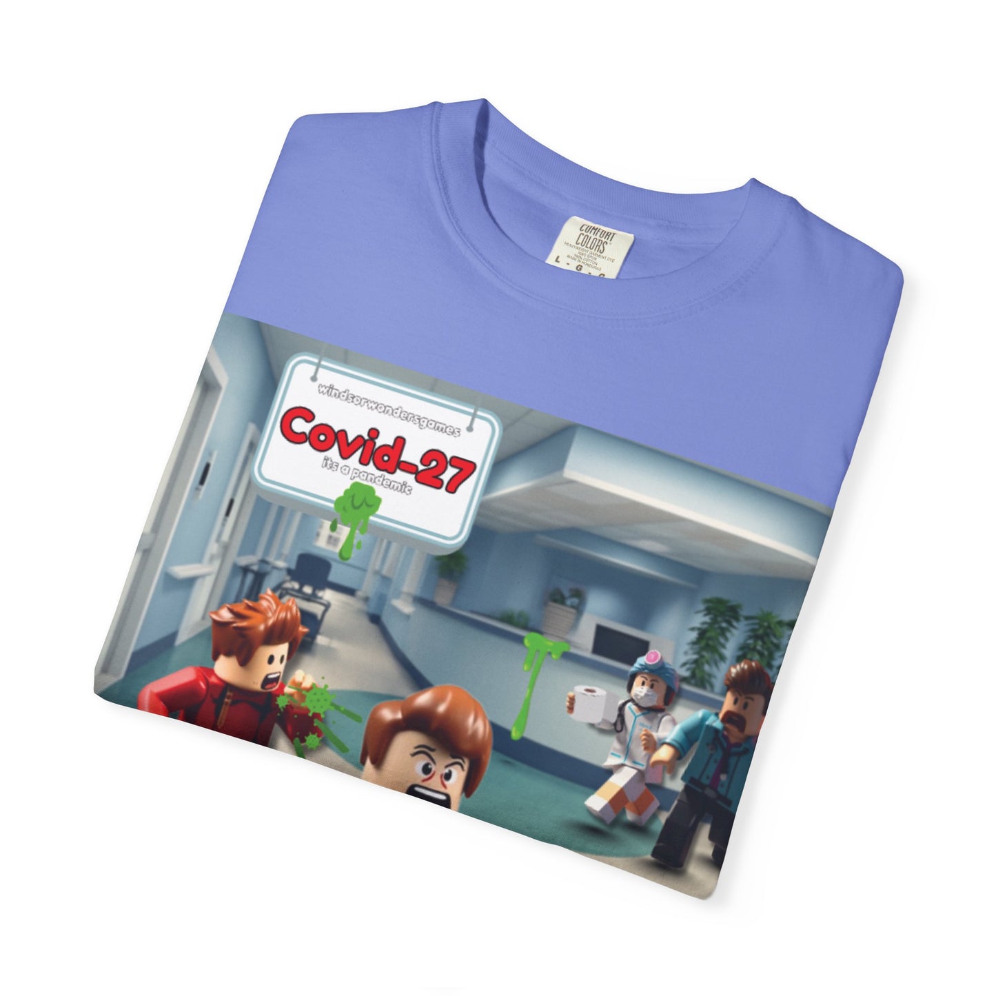 Covid-27 Pandemic Panic T-Shirt | Blocky Characters