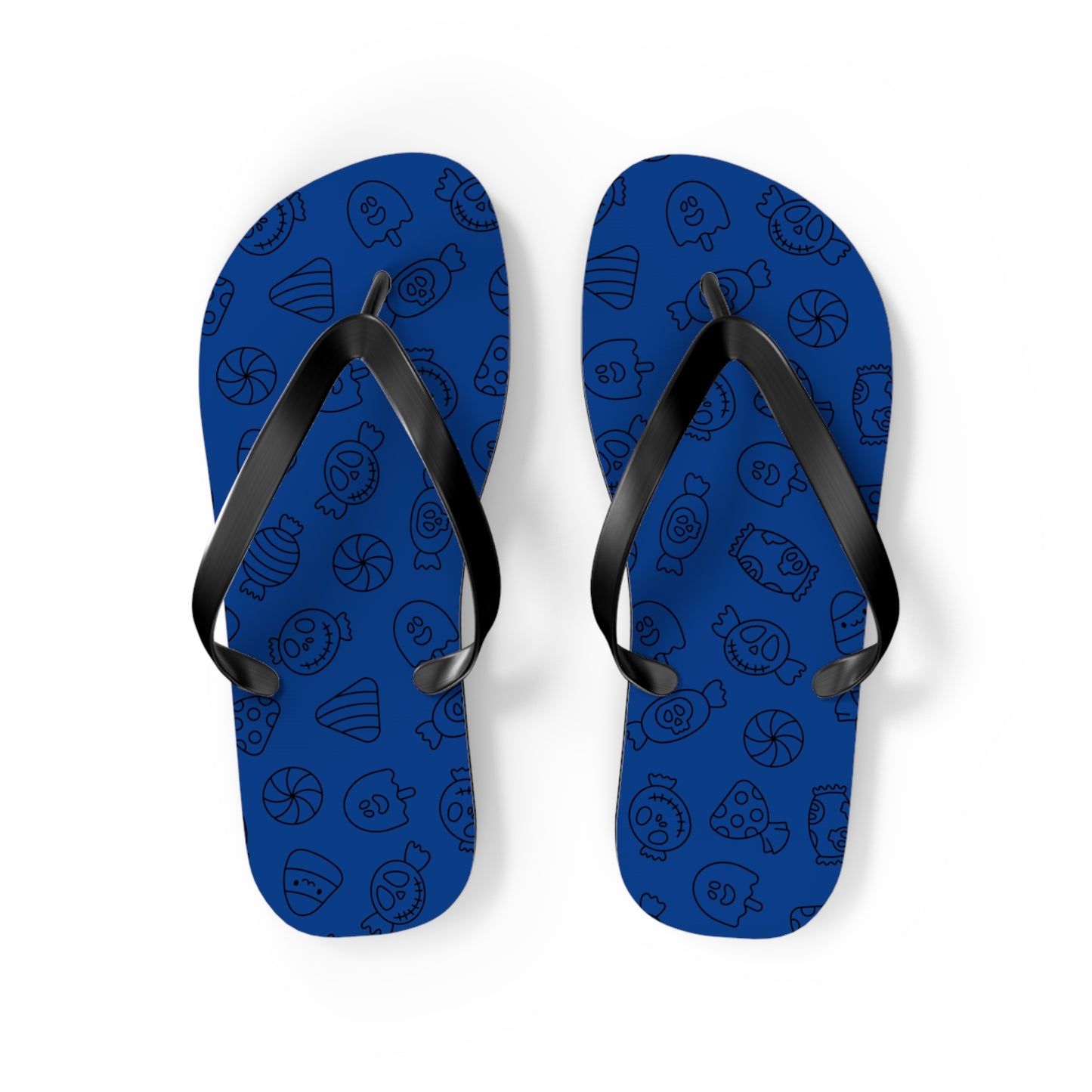 Windsor Wonders Dark Blue Halloween Candy Flip Flops