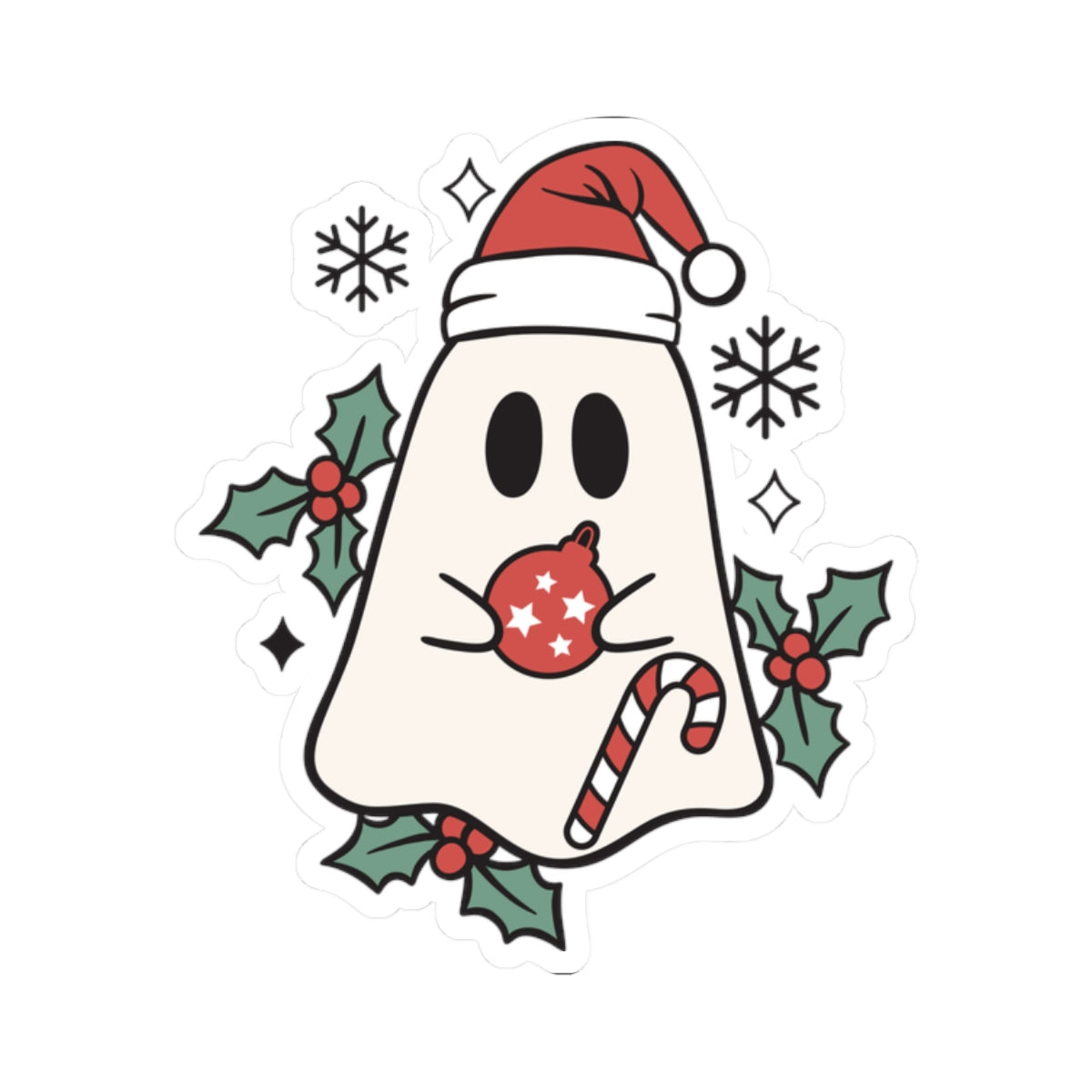 Spooky Christmas Spirit Kiss-Cut Stickers