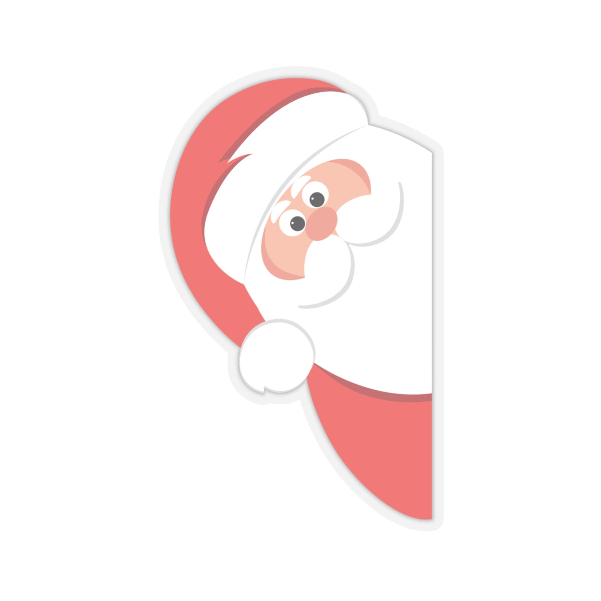 Santas Watching Kiss-Cut Stickers