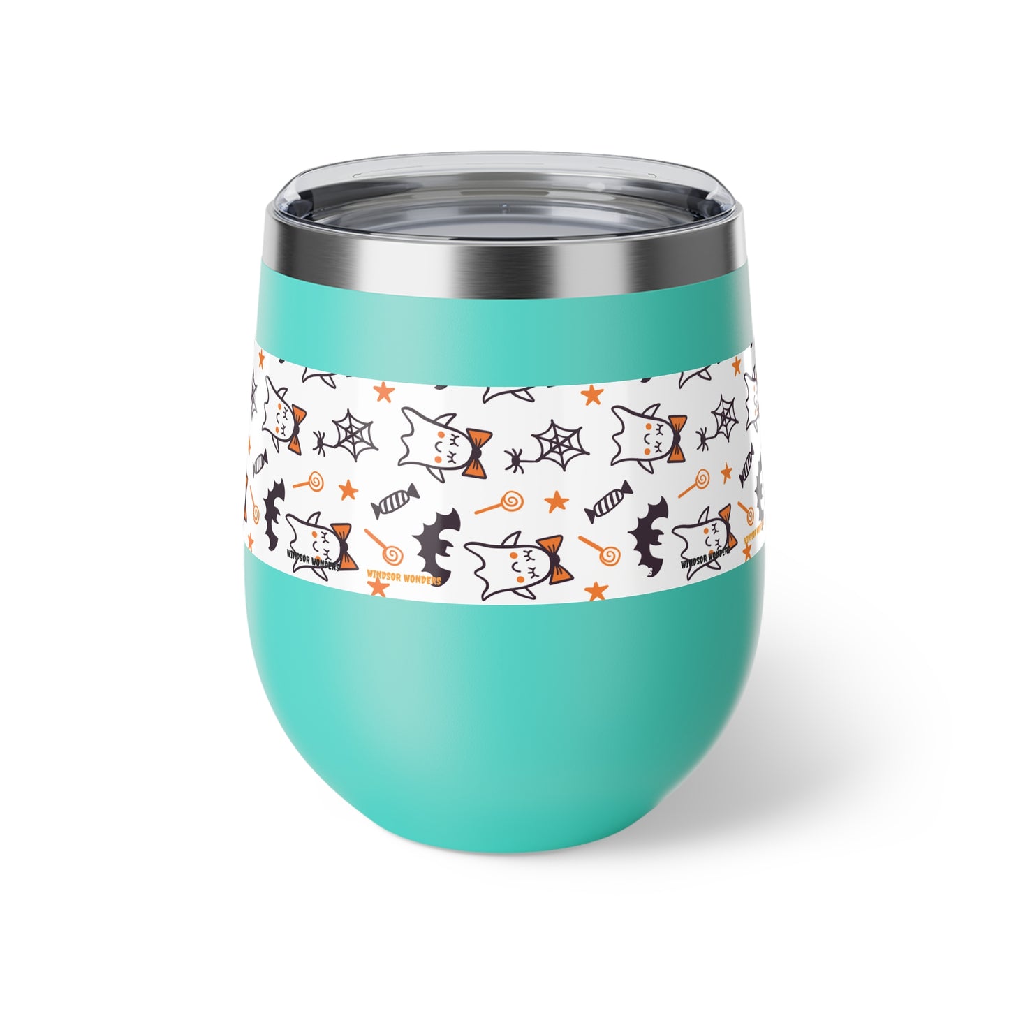 Windsor Wonders Cute Ghosts Halloween Copper Vacuum Insulated Cup, 12oz