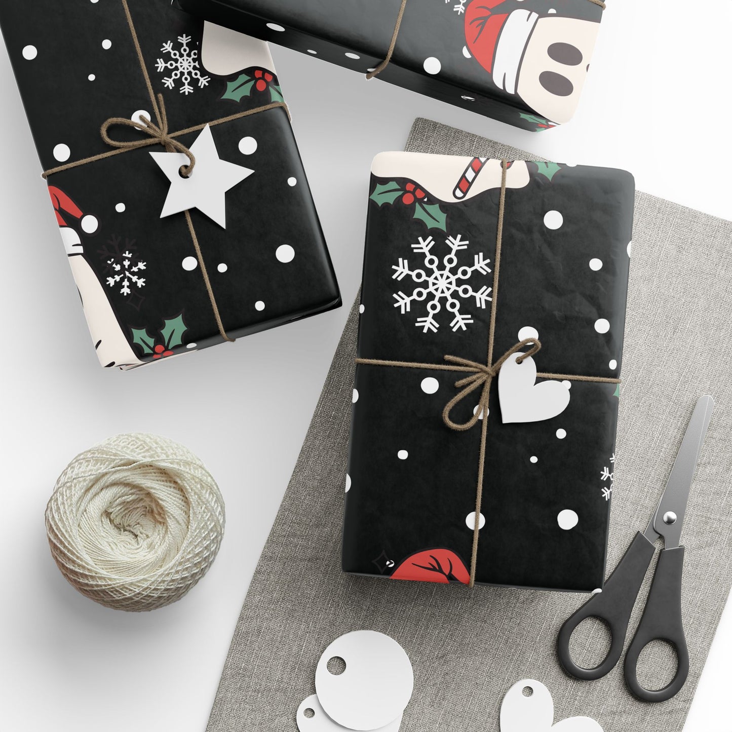 Festive Spirits Wrapping Papers Black